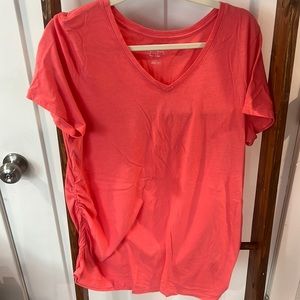 Comfy coral maternity everyday shirt